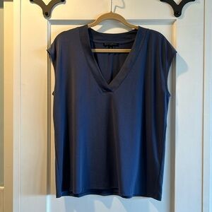 Banana Republic Mixed Media Crepe Top M